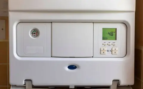 Scaldabagno Sylber non si accende. Il display mostra 48°C in modalità Eco, ma il manometro indica pressione bassa.