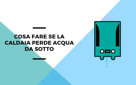 Cosa fare se la caldaia perde acqua da sotto. Illustrazione di una caldaia che gocciola.