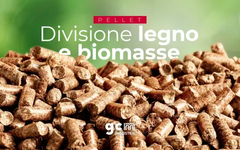 Un primo piano di pellet di legno, che mostra come è fatto questo combustibile ecologico.