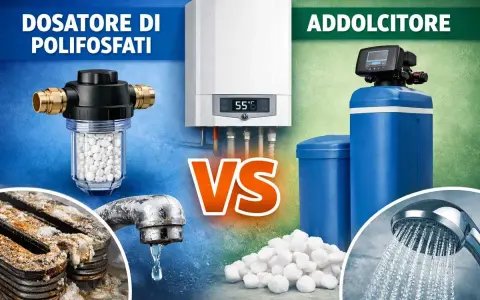 Dosatore polifosfati vs addolcitore: scopri quanto dura una cartuccia di polifosfati e come prevenire il calcare.