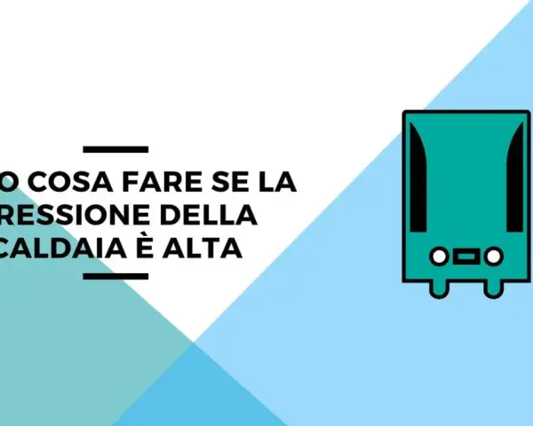 Ecco cosa fare se la pressione della caldaia è alta: un'illustrazione stilizzata di una caldaia con un manometro indica il problema.