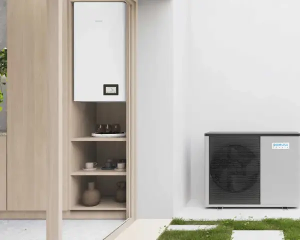Unità esterna e interna per riscaldamento efficiente. Sostituzione caldaia senza ristrutturazione, un futuro più green.