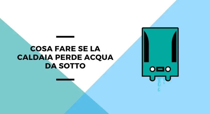 Cosa fare se la caldaia perde acqua da sotto. Illustrazione di una caldaia che gocciola.